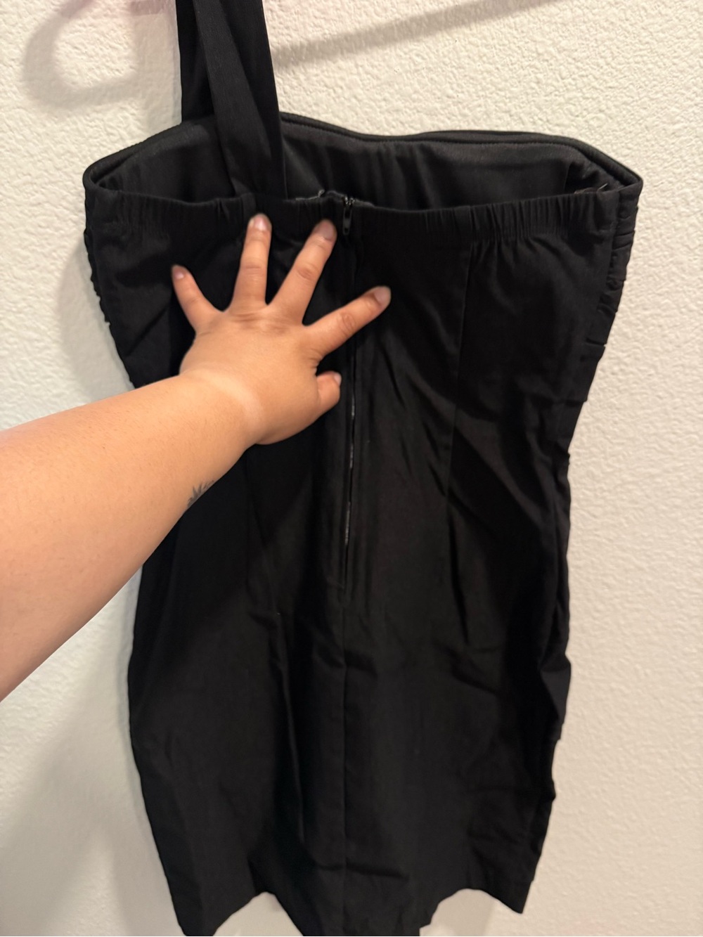 Ruby Rox Black One-Shoulder Ruched Mini Dress - Picture 3 of 4
